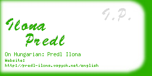 ilona predl business card